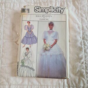 Simplicity 9008 Bridal Wedding Costume Sewing Pattern, Jessica McClintock